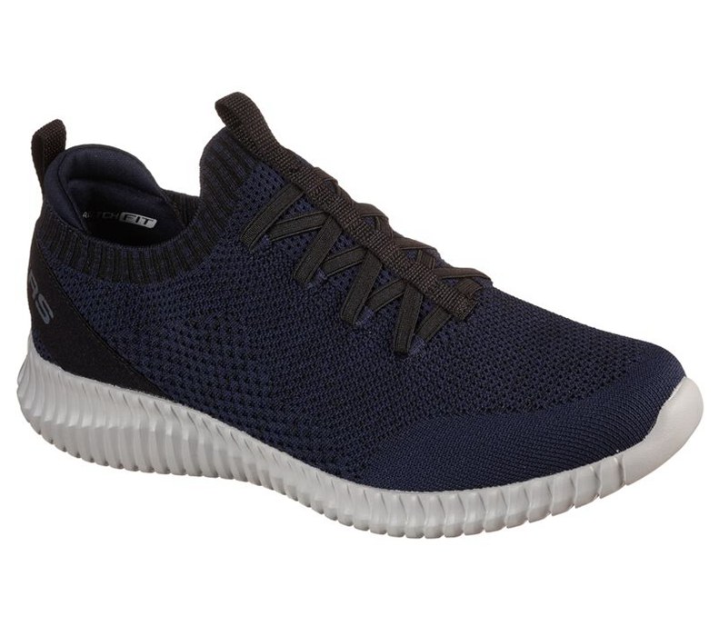 Skechers Herr Marinblå Slip On - Elite Flex - Karnell - Sverige (VEAIB-7180)